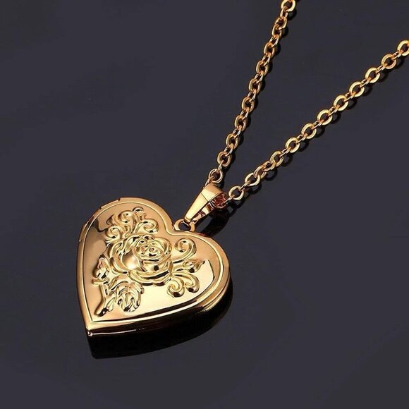 Personalized Picture Necklaces for Women Girls, Platinum/Gold Plated Lockets wit - Picture 2 of 7